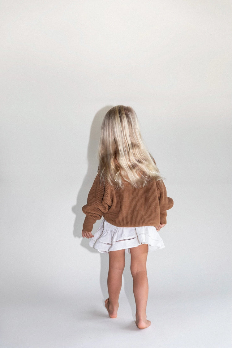 Raised By Water | Scoop Back Sweater | Caramel