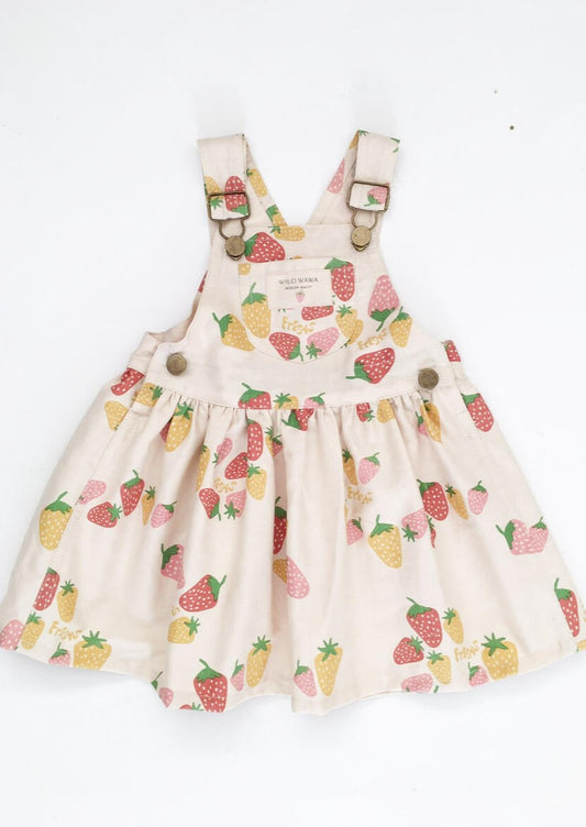 Wild Wawa Overall Dress Strawberries