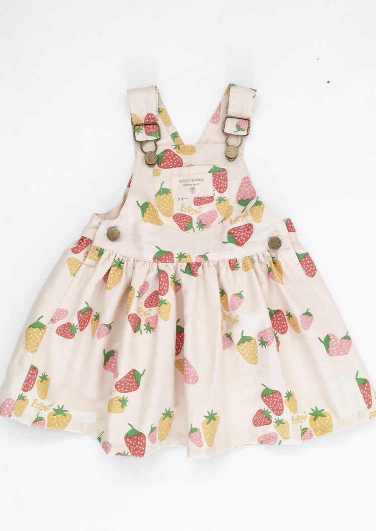 Wild Wawa Overall Dress Strawberries