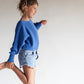 Raised By Water | Scoop Back Sweater | Blue