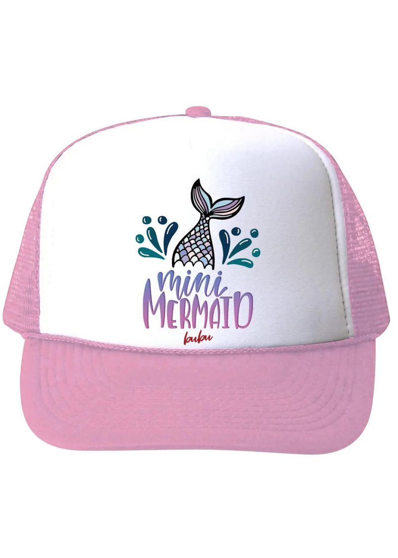 Bubu Mini Mermaid Trucker Hat Baby Pink