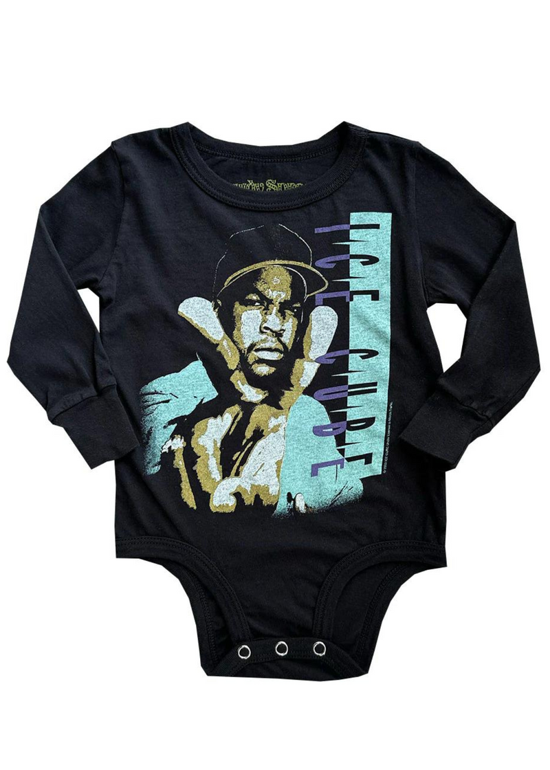 Rowdy Sprout Ice Cube Long Sleeve Onesie Black