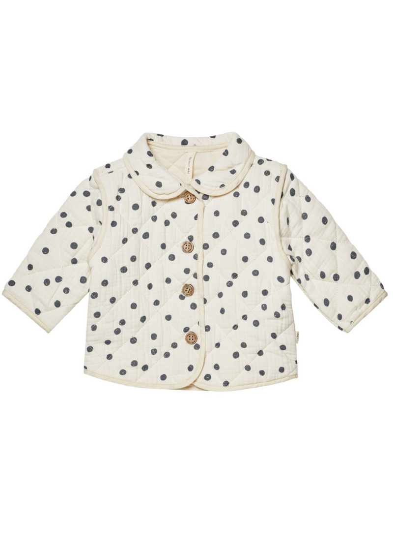 Quincy Mae | Quilted Jacket | Navy Dot
