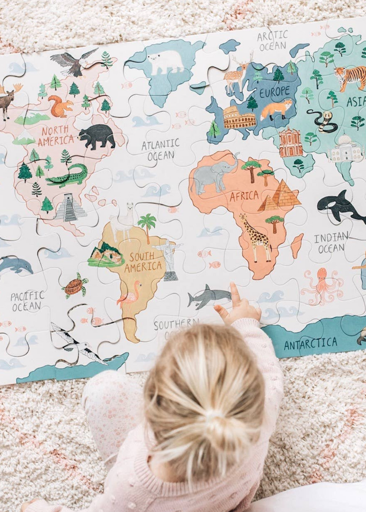 Mindful and Co | World Map Floor Puzzle