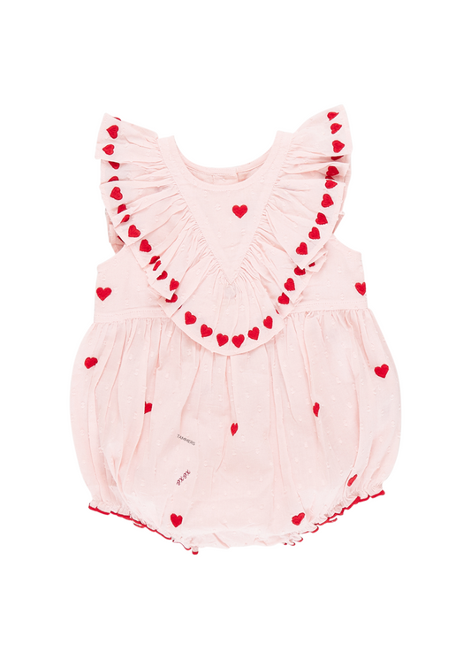 Pink Chicken | Raphaela Bubble | Confetti Heart Embroidery