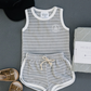 Mebie Baby | Sail Boat Stripe Terry Cloth Short Set