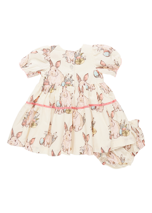 Pink Chicken Baby Girls Maribelle Dress Set Bunny Friends