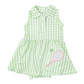 Angel Dear | Tennis Tank Bodysuit Dress | Mini Green Ginham