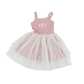 Angel Dear | Silver Pink Solid Rib Cami Tank Tutu Dress