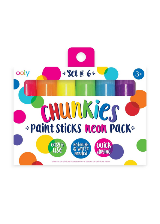 OOLY | Chunkies Paint Sticks Neon Pack | Set of 6