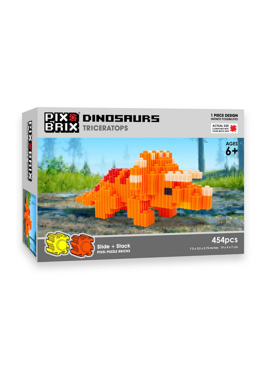 Pix Brix | Triceratops Puzzle Bricks Set