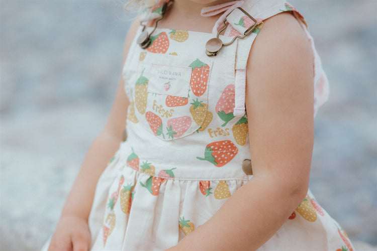 Wild Wawa | Overall Dress | Strawberries
