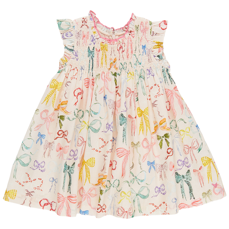 Pink Chicken | Stevie Dress | Watercolor Bows