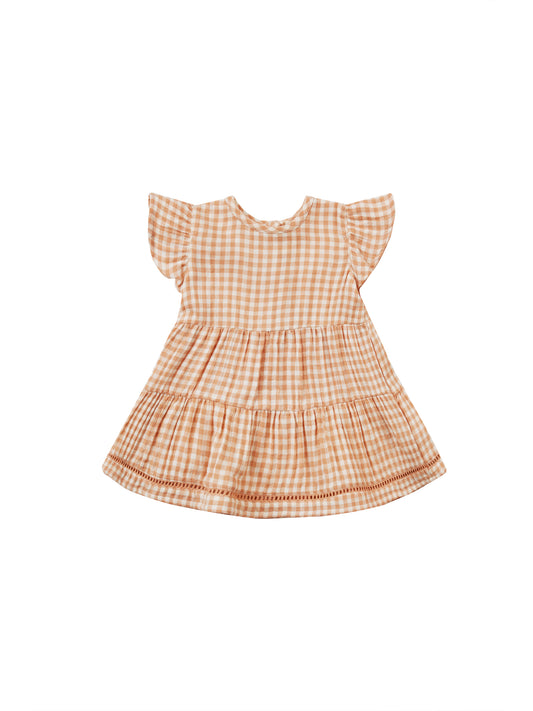 Quincy Mae | Lily Dress | Melon Gingham
