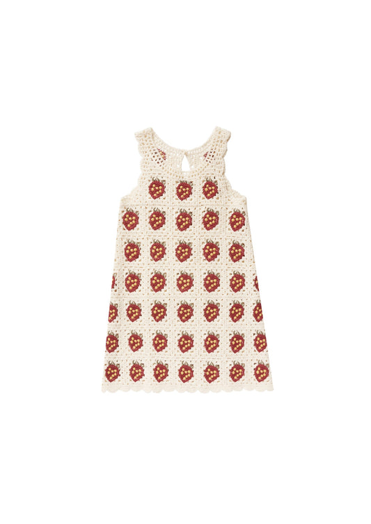 Rylee & Cru Crochet Tank Mini Dress Strawberry
