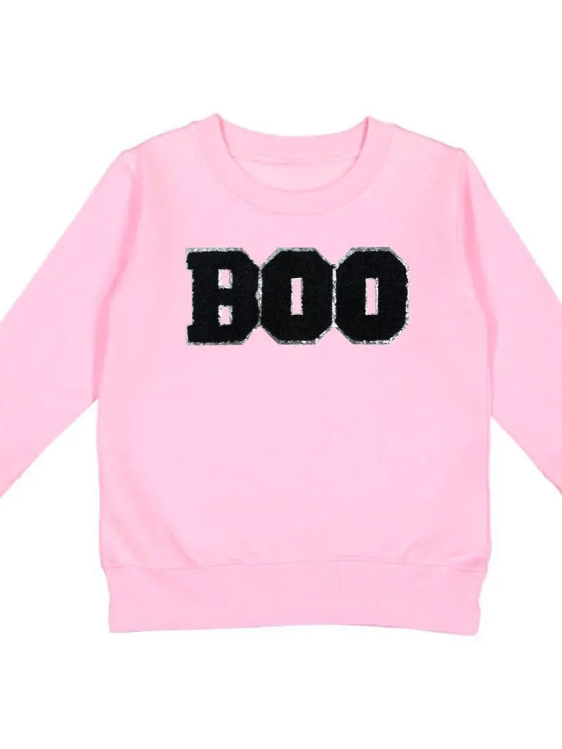 Sweet Wink | Boo Patch Pink Halloween Sweatshirt *preorder