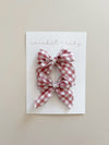 Cricket + Ruby | Muslin Pig Tail Bow Clip | 2 pack