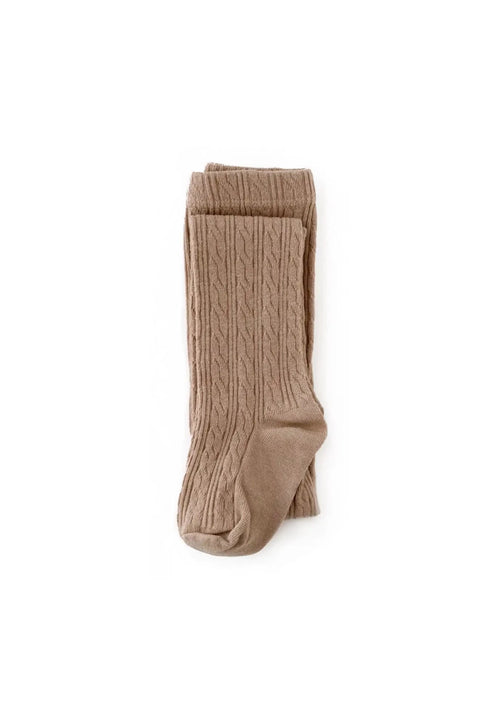 Little Stocking Co Cable Knit Tights Oat