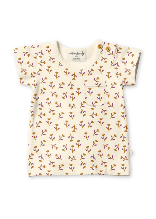 Wilson + Frenchy Organic Pocket Tee Ditsy Floral