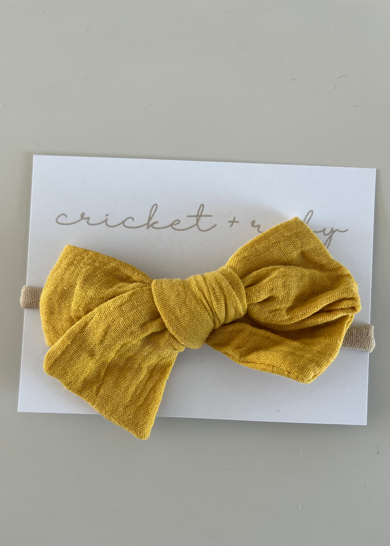 Cricket + Ruby | Nylon Gauze Bow Headband